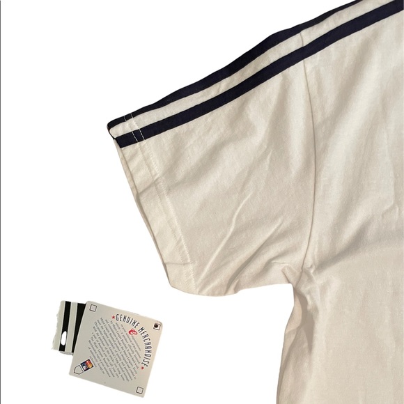 NWT New York Yankees x Adidas 3 Stripe T-Shirt Genuine MLB merch size 18-20 - Picture 6 of 9